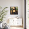 88302-213.jpg Mona Lisa Smiling Framed Canvas