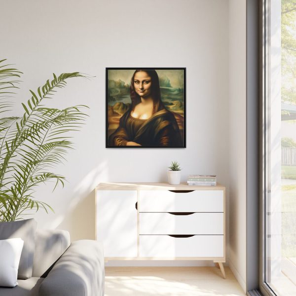 88302-213.jpg Mona Lisa Smiling Framed Canvas