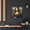 88302-214.jpg Mona Lisa Smiling Framed Canvas