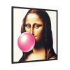 88302-215.jpg Mona Lisa With Bubblegum Framed Canvas