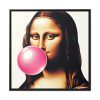 88302-216.jpg Mona Lisa With Bubblegum Framed Canvas