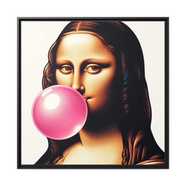 88302-216.jpg Mona Lisa With Bubblegum Framed Canvas