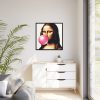 88302-218.jpg Mona Lisa With Bubblegum Framed Canvas