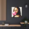 88302-219.jpg Mona Lisa With Bubblegum Framed Canvas