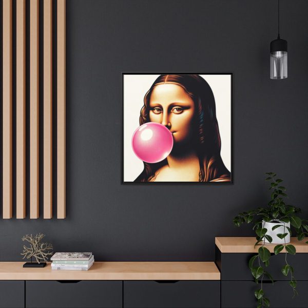 88302-219.jpg Mona Lisa With Bubblegum Framed Canvas