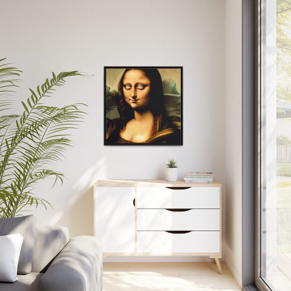 88302-233.jpg Mona Lisa With a Humorous Twist Framed Canvas