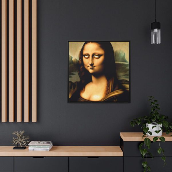 88302-234.jpg Mona Lisa With a Humorous Twist Framed Canvas