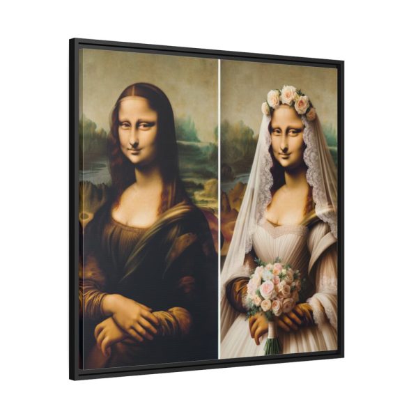 88302-235.jpg Mona Lisa Reimagined as a Bride Framed Canvas