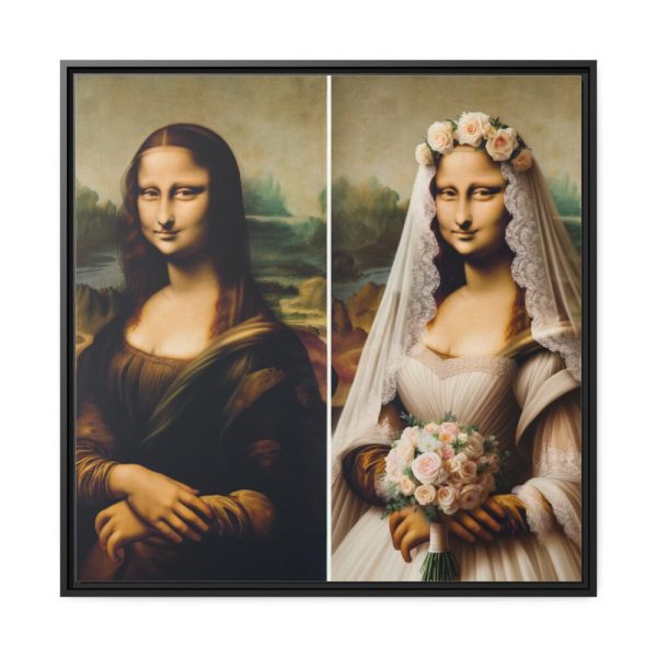 88302-236.jpg Mona Lisa Reimagined as a Bride Framed Canvas