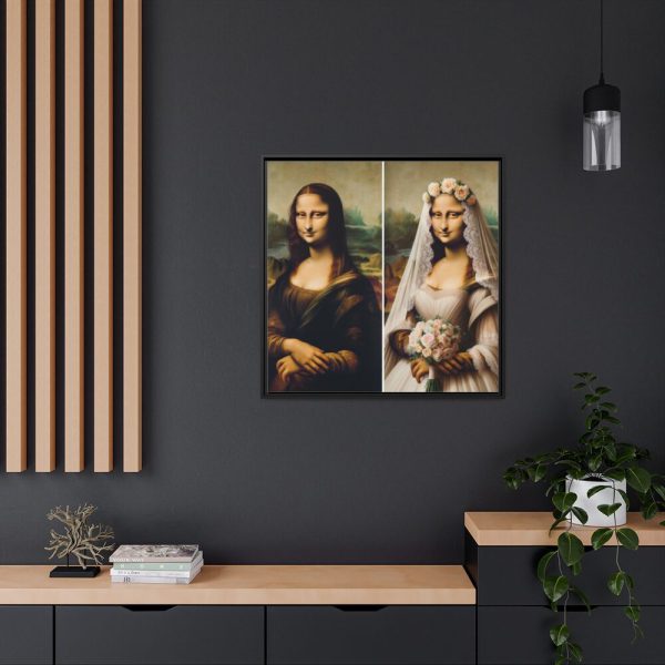 88302-239.jpg Mona Lisa Reimagined as a Bride Framed Canvas