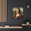 88302-244.jpg Mona Lisa with a Colorful Lollipop Framed Canvas