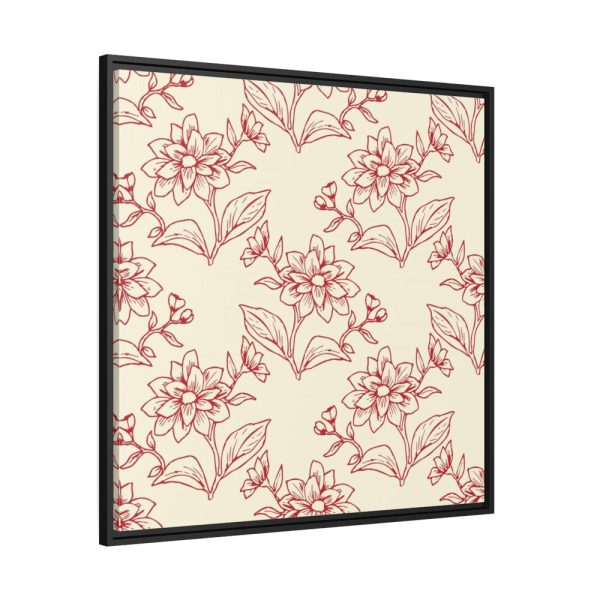 88302-25.jpg Floral Botanical Pattern Framed Canvas