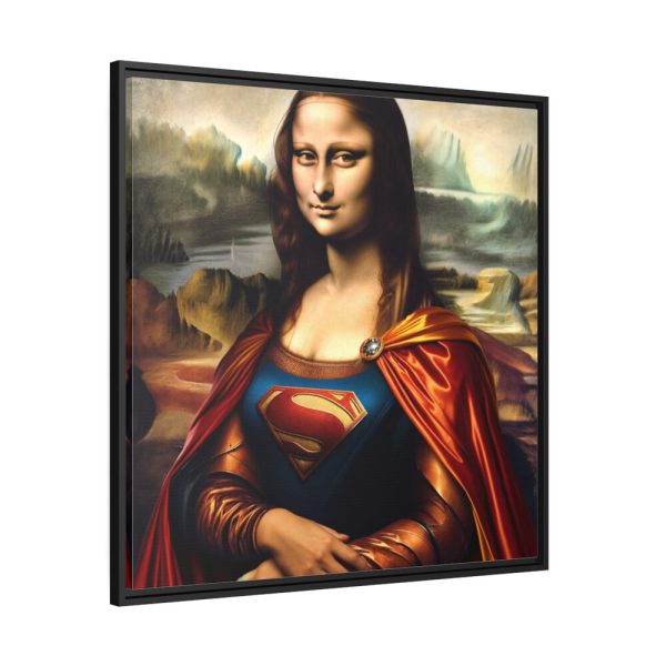 88302-250.jpg Mona Lisa Reimagined as a Superhero Framed Canvas