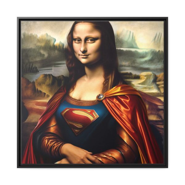 88302-251.jpg Mona Lisa Reimagined as a Superhero Framed Canvas
