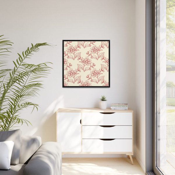 88302-28.jpg Floral Botanical Pattern Framed Canvas