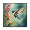 88302-291.jpg Hummingbird Flower Art Framed Canvas