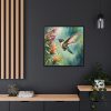 88302-294.jpg Hummingbird Flower Art Framed Canvas