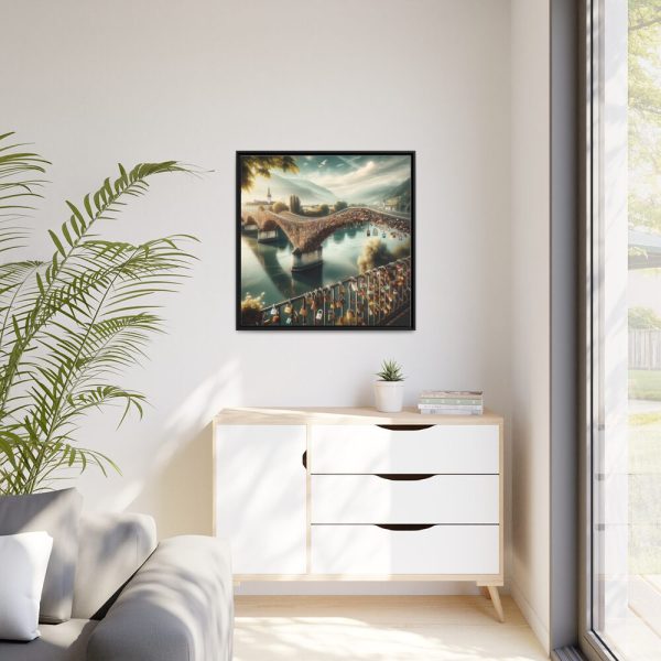 88302-298.jpg Bridge Adorned with 'Locks of Love' Framed Canvas