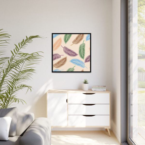 88302-3.jpg Tropical Leaves Pattern Framed Canvas