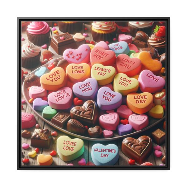 88302-301.jpg Colorful Candy Hearts Framed Canvas