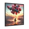 88302-310.jpg Man With Heart-Shaped Balloon Adventure Framed Canvas