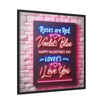 Roses Are Red, Violets Are Blue Framed Canvas