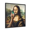 88302-345.jpg Mona Lisa Talking on a Smartphone Framed Canvas