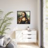 88302-348.jpg Mona Lisa Talking on a Smartphone Framed Canvas