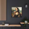 88302-349.jpg Mona Lisa Talking on a Smartphone Framed Canvas