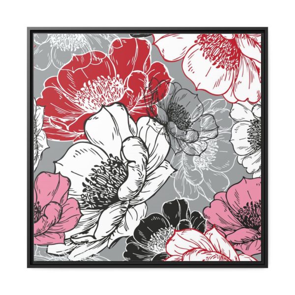 88302-36.jpg Large Poppy Flower Heads Framed Canvas