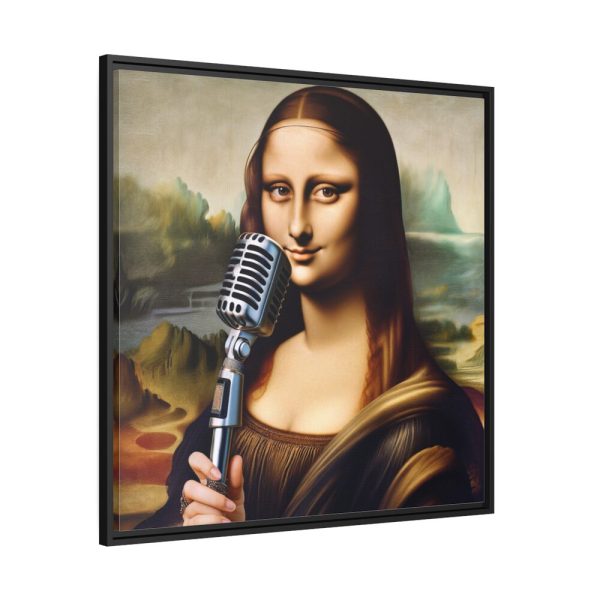 88302-360.jpg Mona Lisa Reimagined as a Singer Framed Canvas