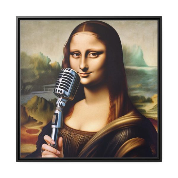 88302-361.jpg Mona Lisa Reimagined as a Singer Framed Canvas