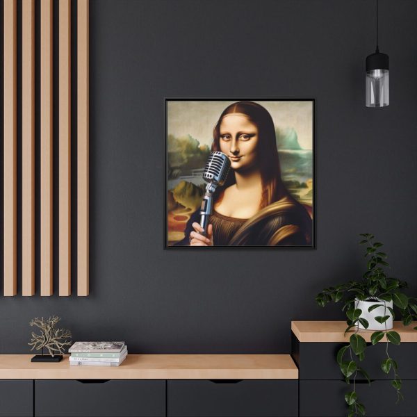 88302-364.jpg Mona Lisa Reimagined as a Singer Framed Canvas