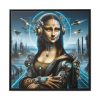 88302-366.jpg Mona Lisa Reimagined in a Futuristic Setting Framed Canvas