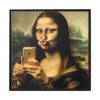88302-376.jpg Mona Lisa Making a Duckface Framed Canvas