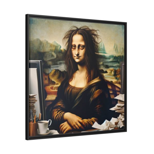 88302-380.jpg Mona Lisa Very Tired From Work Framed Canvas