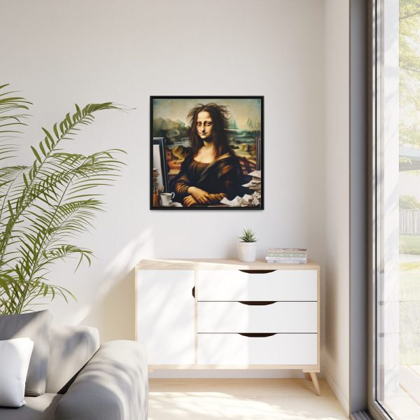 88302-383.jpg Mona Lisa Very Tired From Work Framed Canvas
