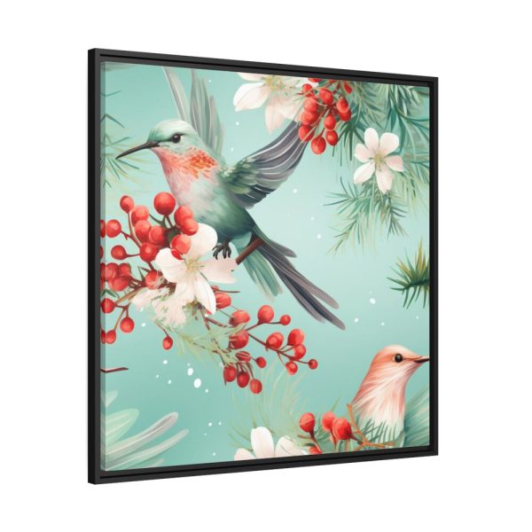 88302-385.jpg Seamless Hummingbird Holiday Framed Canvas