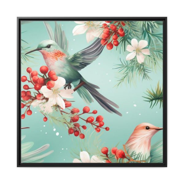 88302-386.jpg Seamless Hummingbird Holiday Framed Canvas