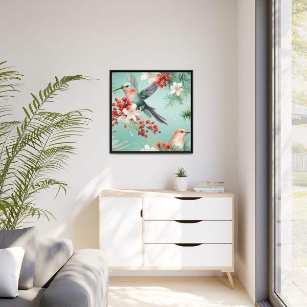 88302-388.jpg Seamless Hummingbird Holiday Framed Canvas