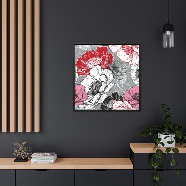 88302-39.jpg Large Poppy Flower Heads Framed Canvas