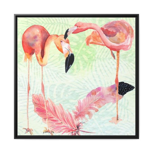 88302-396.jpg Two Flamingos Tropical Framed Canvas