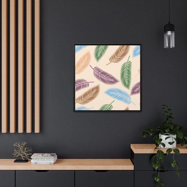 88302-4.jpg Tropical Leaves Pattern Framed Canvas