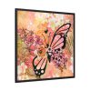 88302-40.jpg Tropical Flower Butterfly Art Framed Canvas