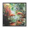 88302-401.jpg Two Flamingo Birds in Lush Tropical Framed Canvas