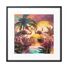 88302-406.jpg Two Tropical Flamingos Framed Canvas