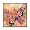 88302-41.jpg Tropical Flower Butterfly Art Framed Canvas