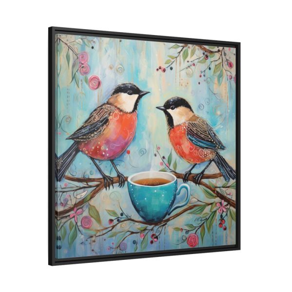88302-410.jpg Coffee Tea Birds Framed Canvas