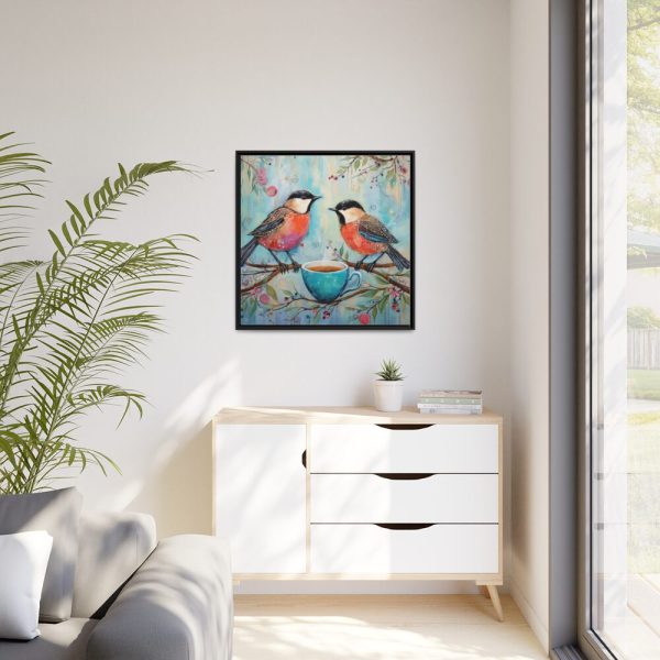 88302-413.jpg Coffee Tea Birds Framed Canvas
