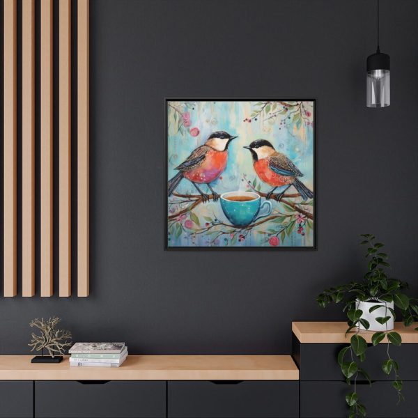 88302-414.jpg Coffee Tea Birds Framed Canvas